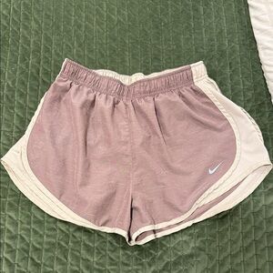 Nike Women's Mauve and Cream Athletic Shorts
